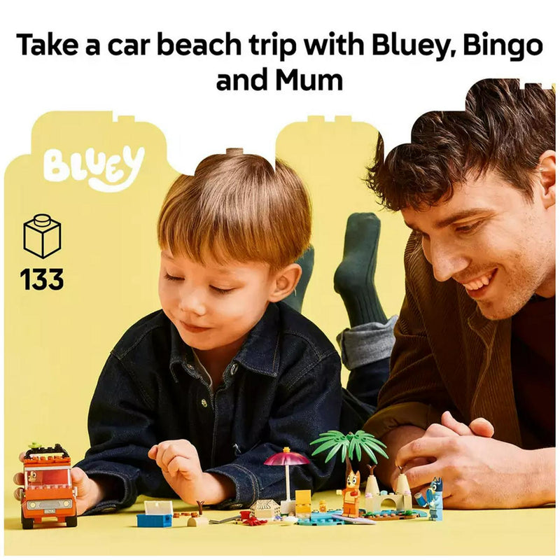 LEGO Bluey Beach Car Trip Toy Set 133 pieces - British product