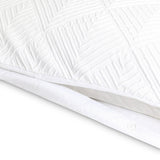 White Textured Embossed Single Bedding Set with Duvet Cover and Pillowcase
