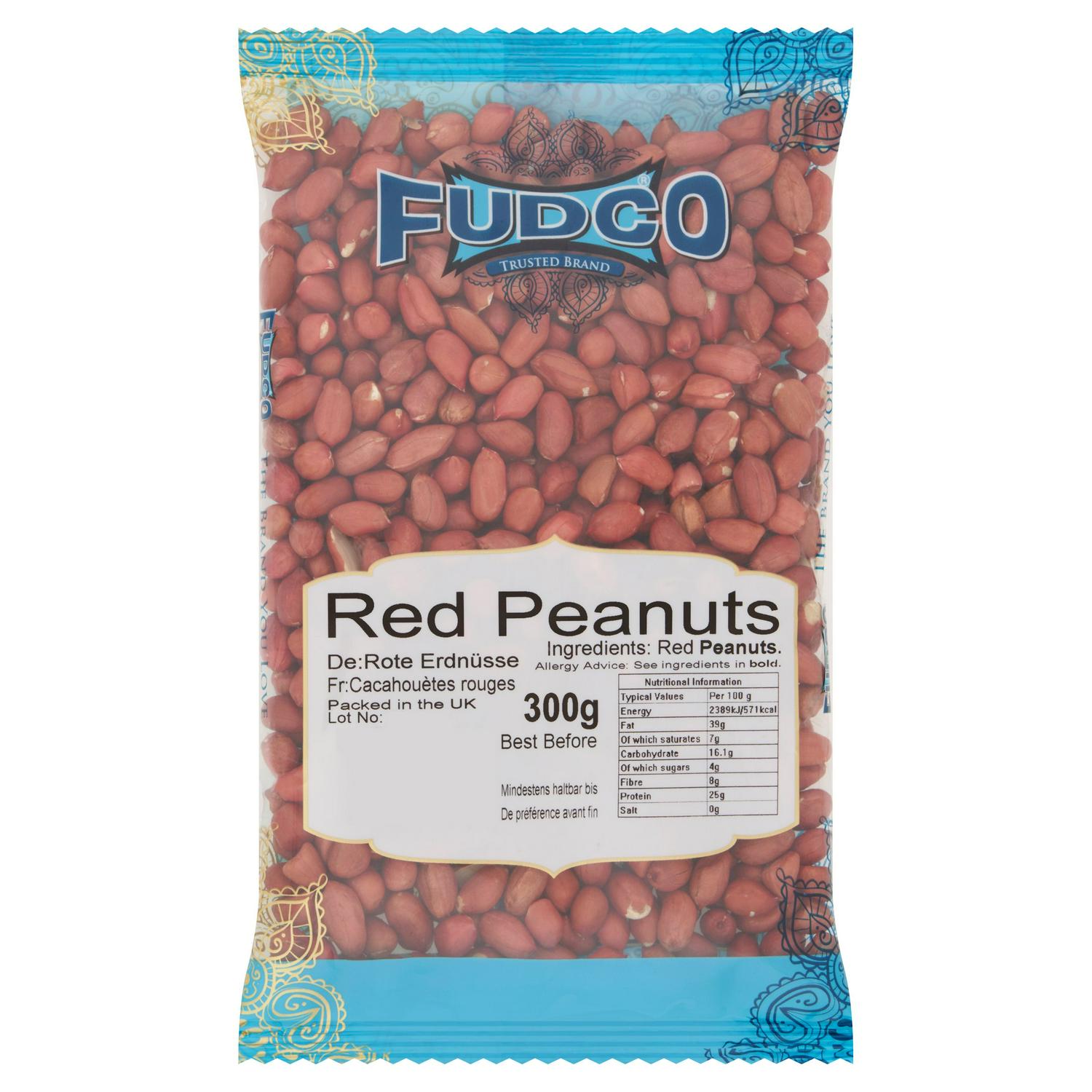 Fudco Red Peanuts bag 300g - British product