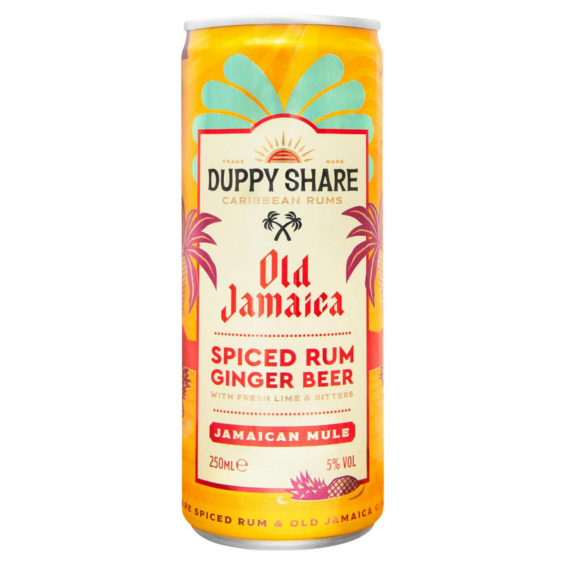 Spiced Rum Ginger Beer Cocktail with Lime and Bitters 250ml
