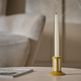 Habitat ceramic taper candle holder mustard 9cm, UK version