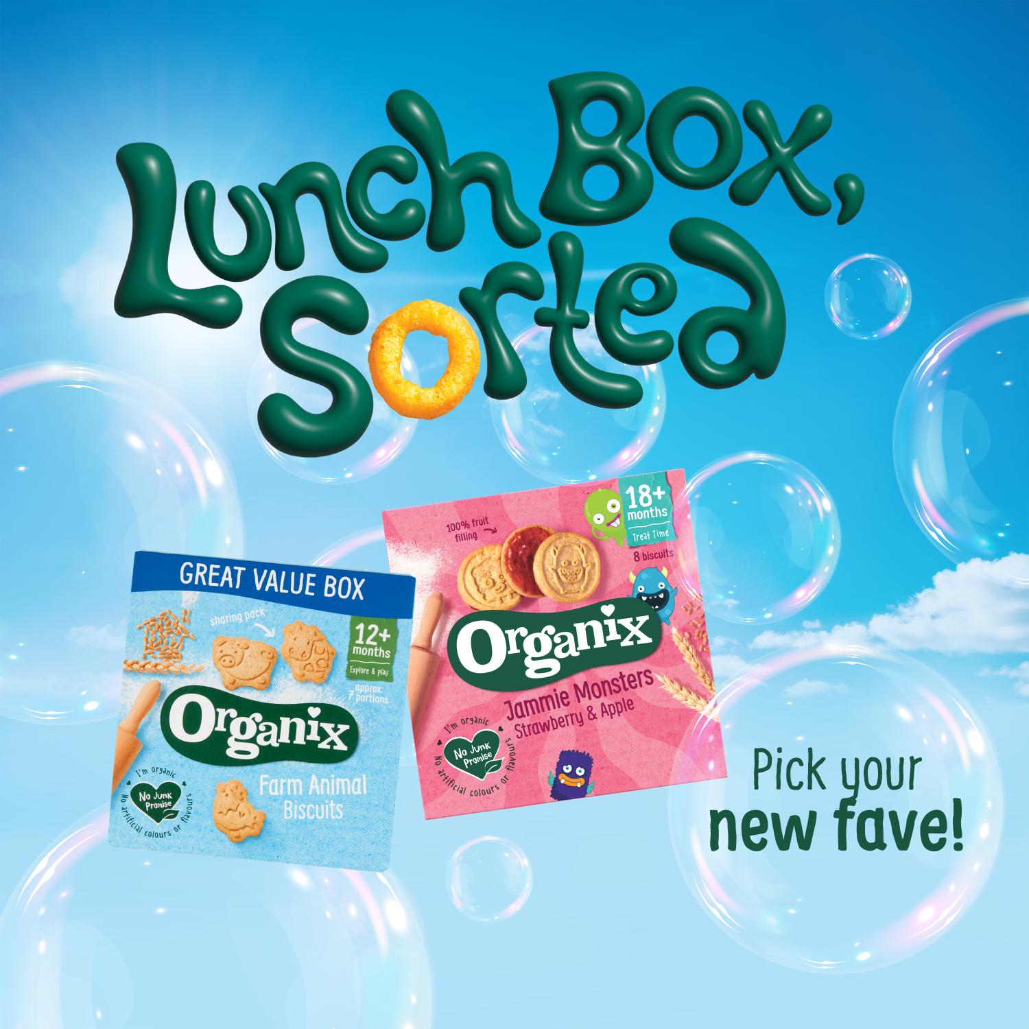 Organix Mini Cheese Crackers Toddler Snacks Multipack 4x20g, imported from the UK