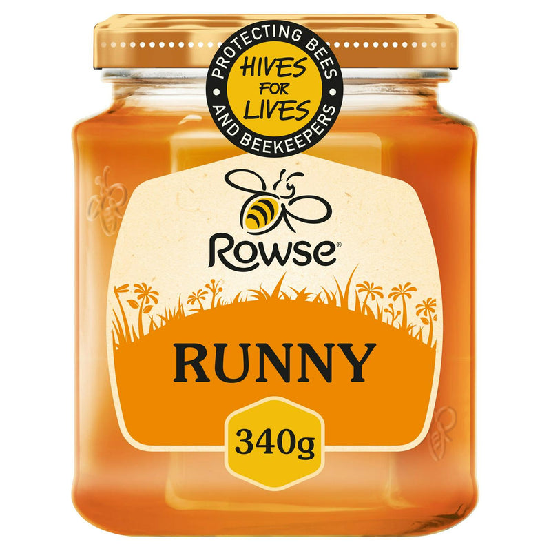 Rowse Clear Honey Blend Jar 340g, imported from the UK