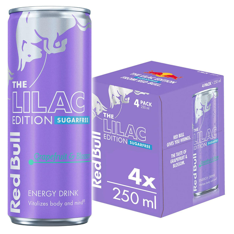 Red Bull Sugar Free Grapefruit 4 x 250ml , imported from the UK