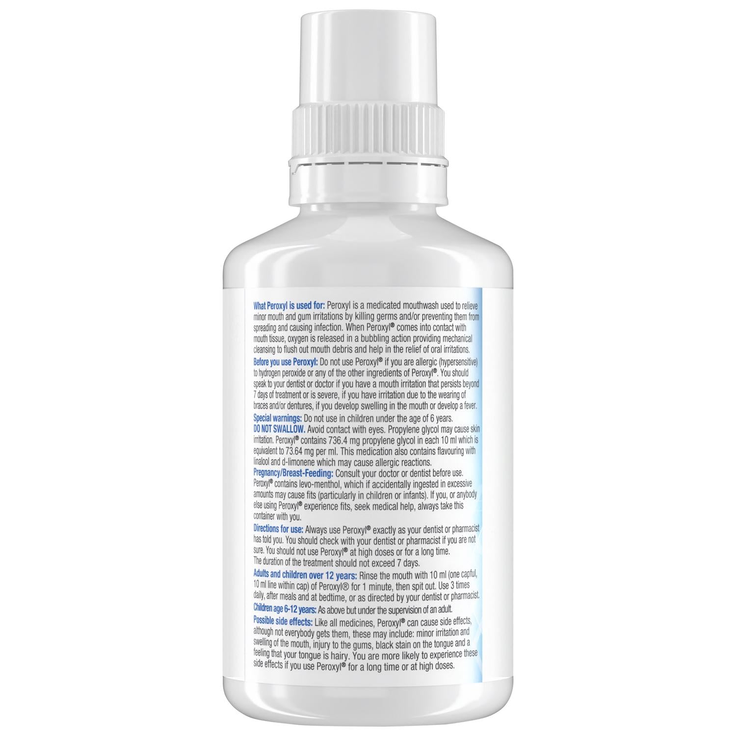 Colgate Peroxyl Medicated Mouthwash Alcohol Free 300ml - British product