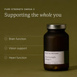 Omega-3 Fish Oil Capsules for Brain, Heart, and Vision Support 120 Count