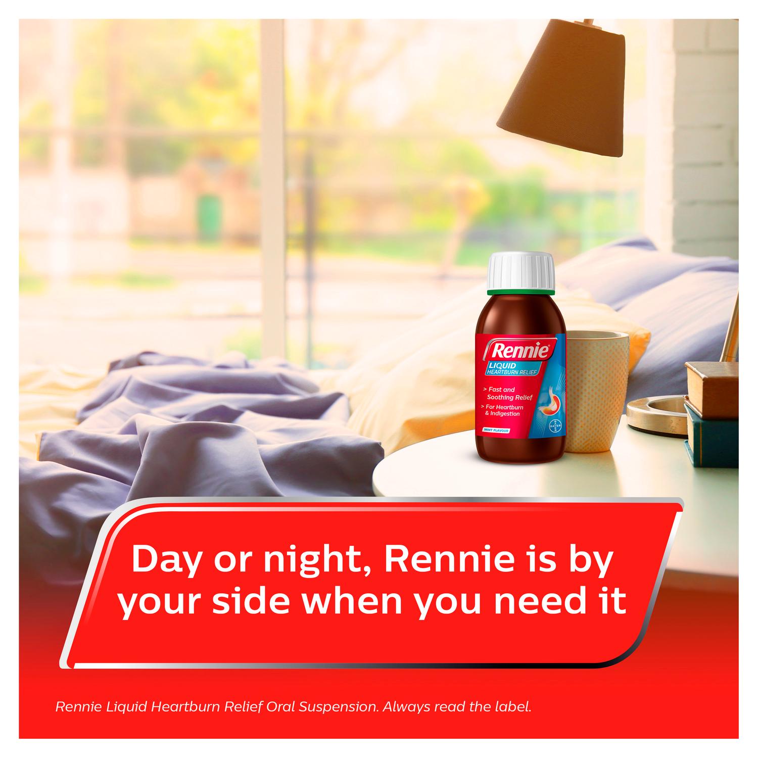 Rennie liquid heartburn relief mint flavour 150ml, imported from the UK