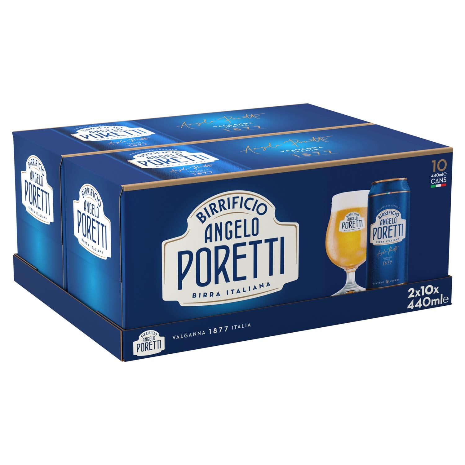 Birrificio Angelo Poretti Premium Lager Beer 10 x 440ml - British product