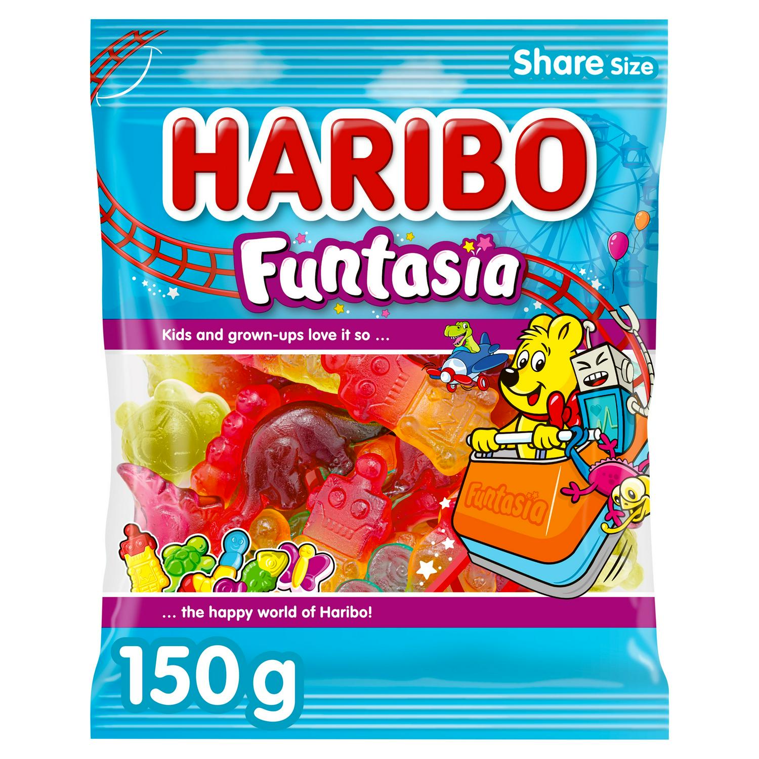 Haribo Funtasia fruit flavour gums share size 150g, UK version