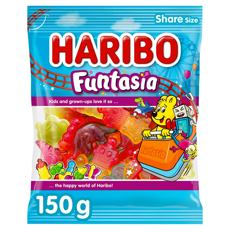 Haribo Funtasia fruit flavour gums share size 150g, UK version