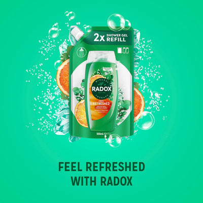 Sainsburys Refreshing Shower Gel Body Wash Refill Pouch with Eucalyptus and Citrus 500ml- Buy online at McGrocer