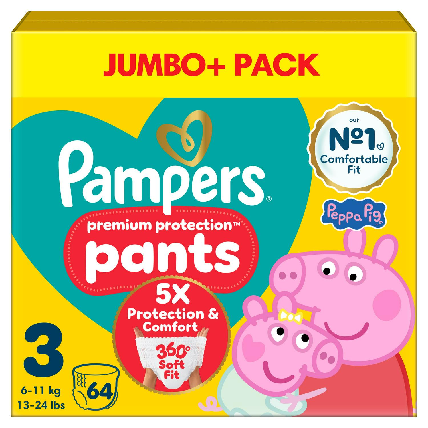 Pampers nappy pants size 3 64 pack, imported from the UK