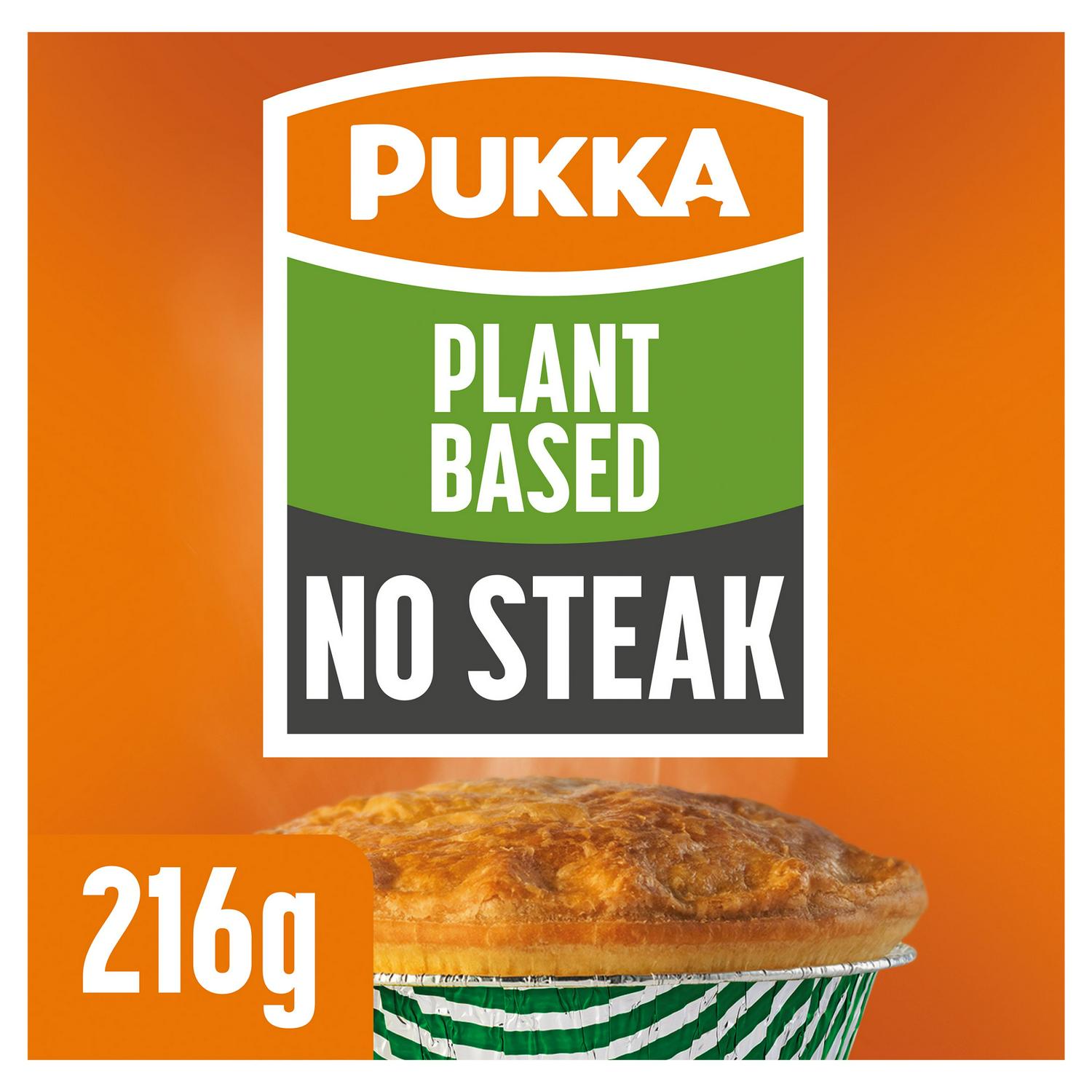 Pukka Vegan No Steak Pie 216g, imported from the UK