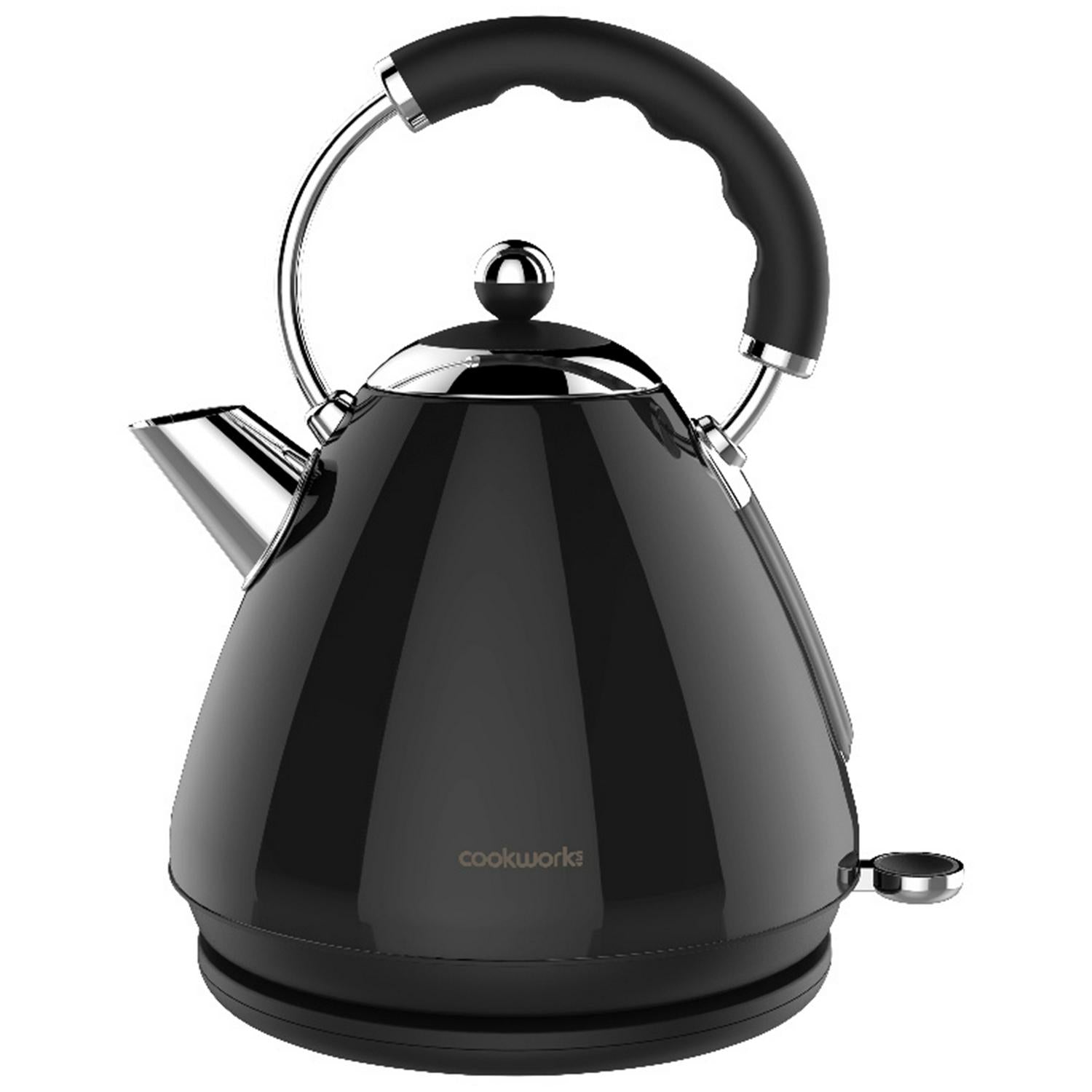 Cookworks metal pyramid kettle black 1.7L - British product