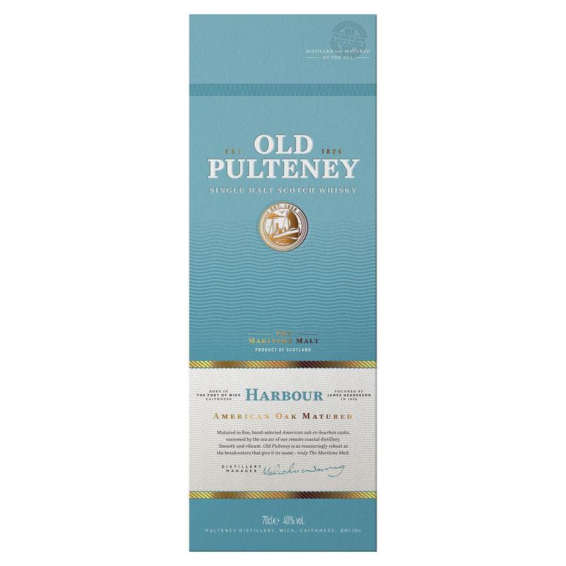 Old Pulteney Harbour Single Malt Whisky 70cl, imported from the UK