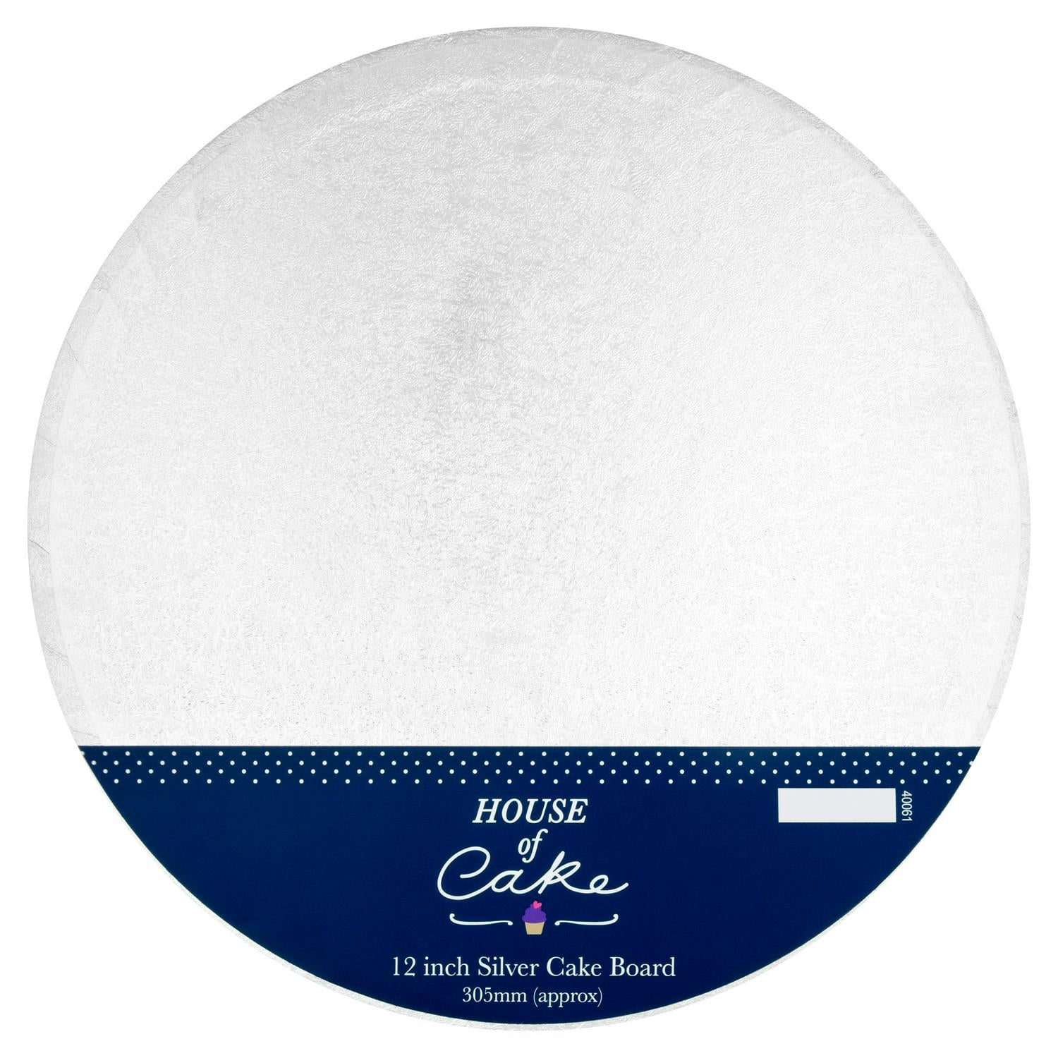 House of Cake rundt sølvfarget kakebrett 12 cm, britisk versjon