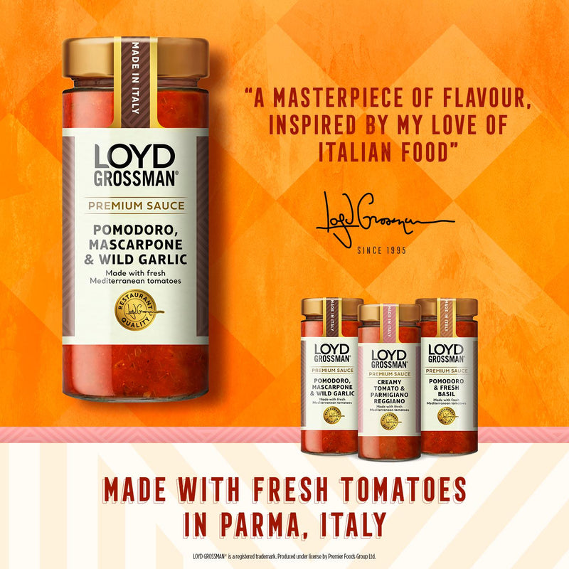 Loyd Grossman Wild Garlic Mascarpone pasta sauce 290g, UK version