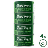 John West Tuna Chunks in Spring Water 4x125g (102g Drained)