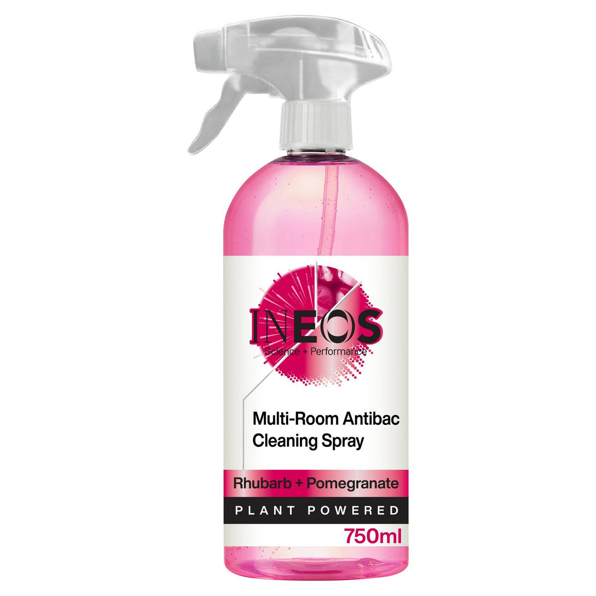 Ineos Antibac Multi-Room Surface Cleaner Spray Rhubarb + Pomegranate 750ml