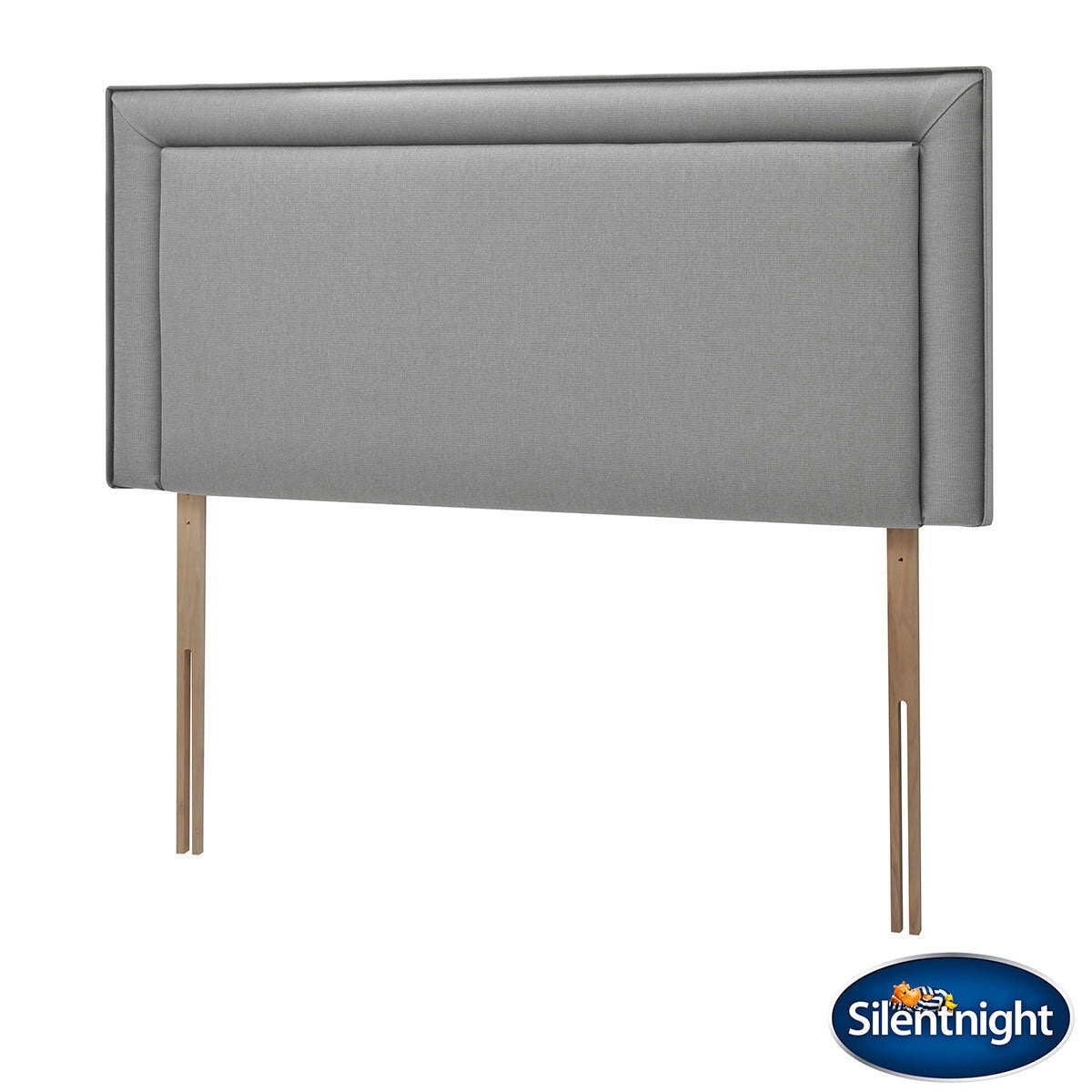 Silentnight schiefergraues Stoffkopfteil Doppelbett (britische Marke)