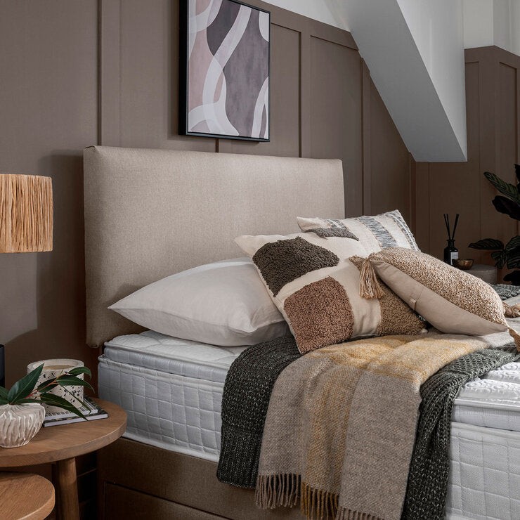 Silentnight Bexley Sandstone fabric headboard single - British product