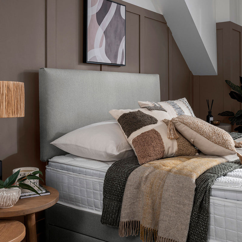 Silentnight grey fabric headboard small double (British brand)