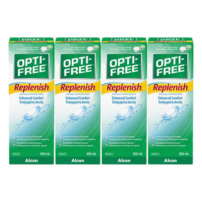 Opti-Free Replenish Multifunktionslösung zur Desinfektion Kontaktlinsenlösung 4 x 300ml