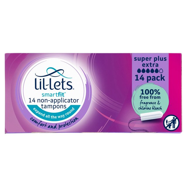 Lil-Lets Super Plus Extra Non-Applicator Tampons   14 per pack