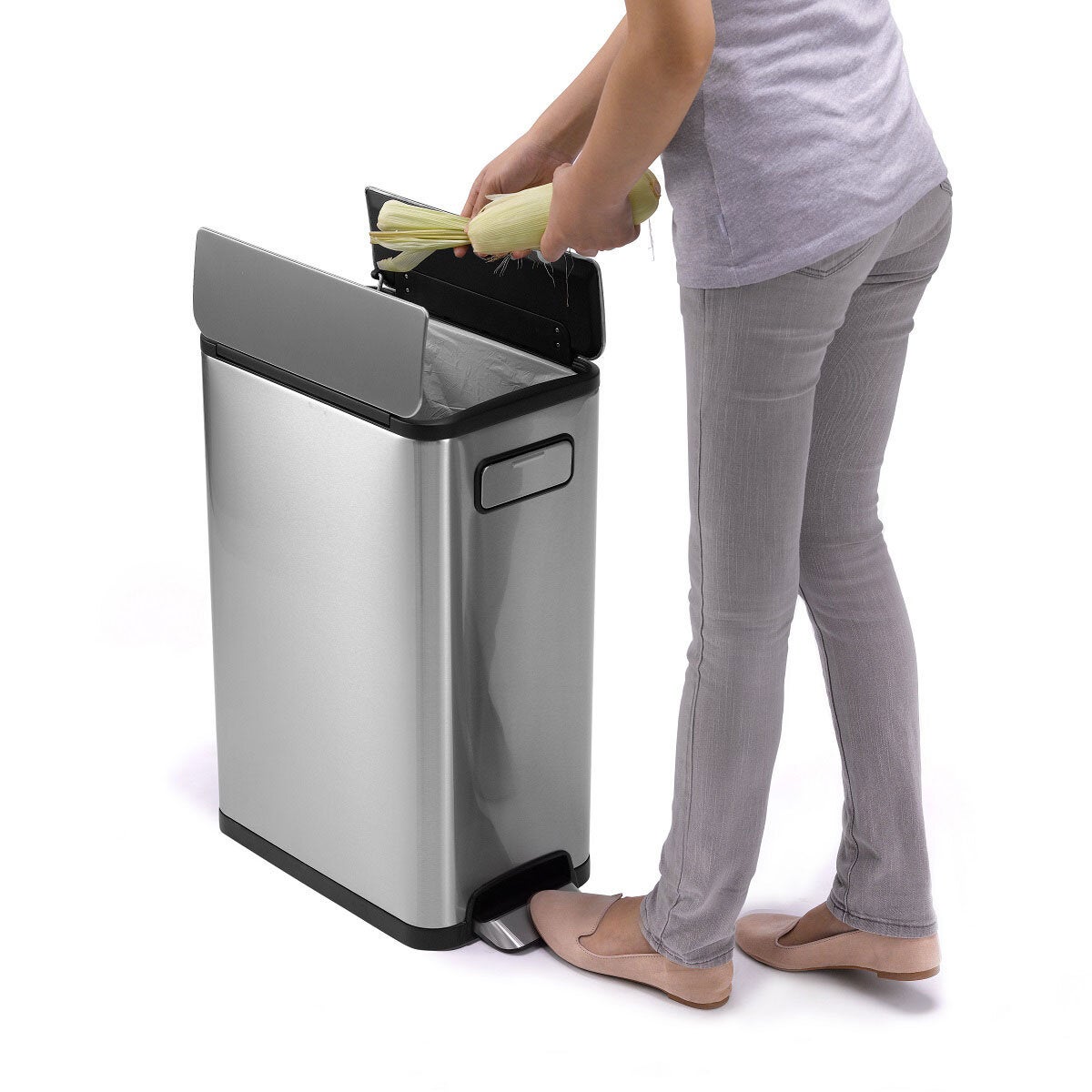 EKO Ecofly stainless steel pedal bin 30L, UK version