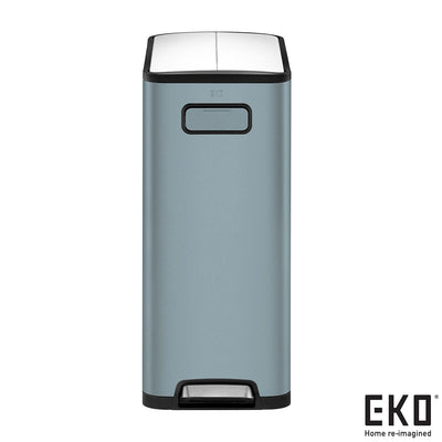 Costco UK EKO Ecofly 20+20L Stainless Steel Kitchen Bin Titanium Blue- Buy online at McGrocer