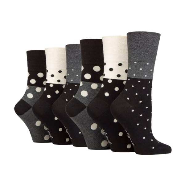 Gentle Grip 6 Pack Ladies Non Elastic Bamboo Socks