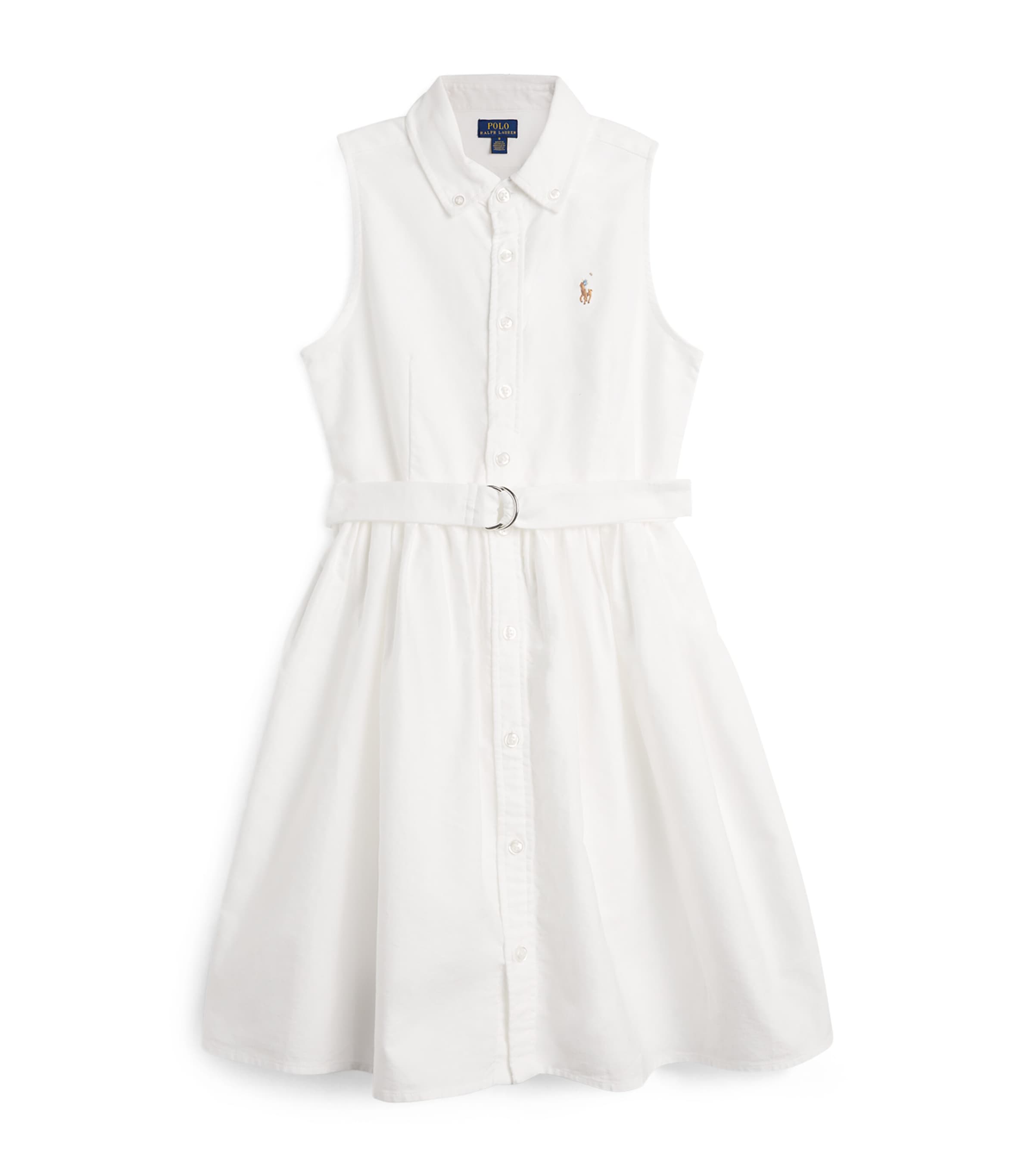 Ralph Lauren Kids cotton belted shirt dress 7-16 years, imported from the UK