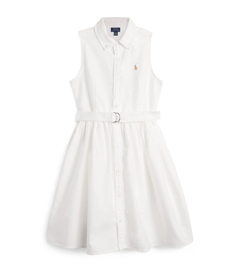 Ralph Lauren Kids cotton belted shirt dress 7-16 years, imported from the UK