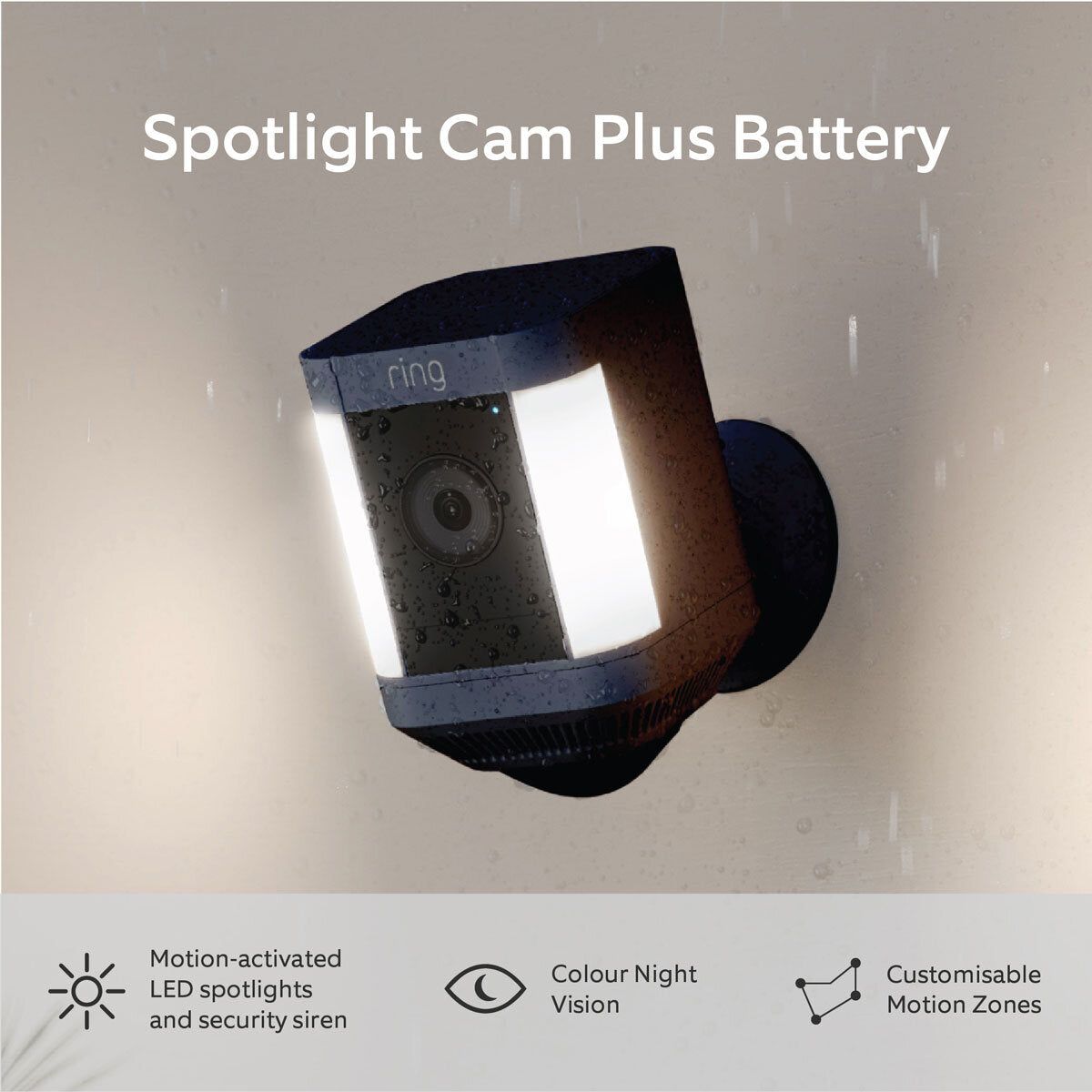 Ring Battery Spotlight Cam Plus in Black - 2 Pack GOODS Costco UK