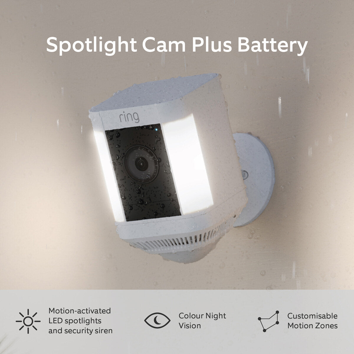 Ring Battery Spotlight Cam Plus in White - 2 Pack GOODS Costco UK