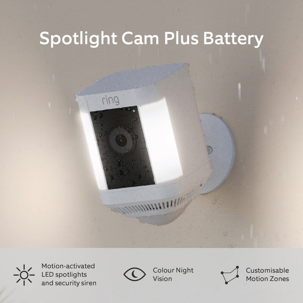 Ring Battery Spotlight Cam Plus in White - 2 Pack