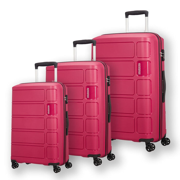 American Tourister Summer Splash 3 piece hardside luggage set, imported from the UK