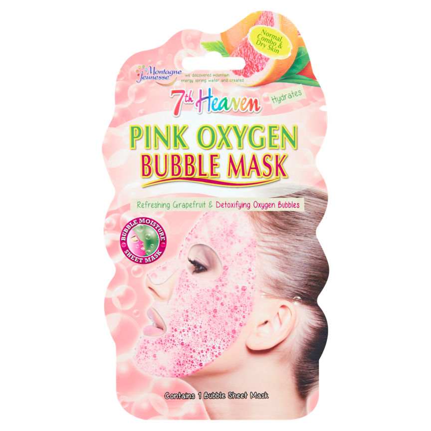 7th Heaven 1 Pink Oxygen Bubble Mask