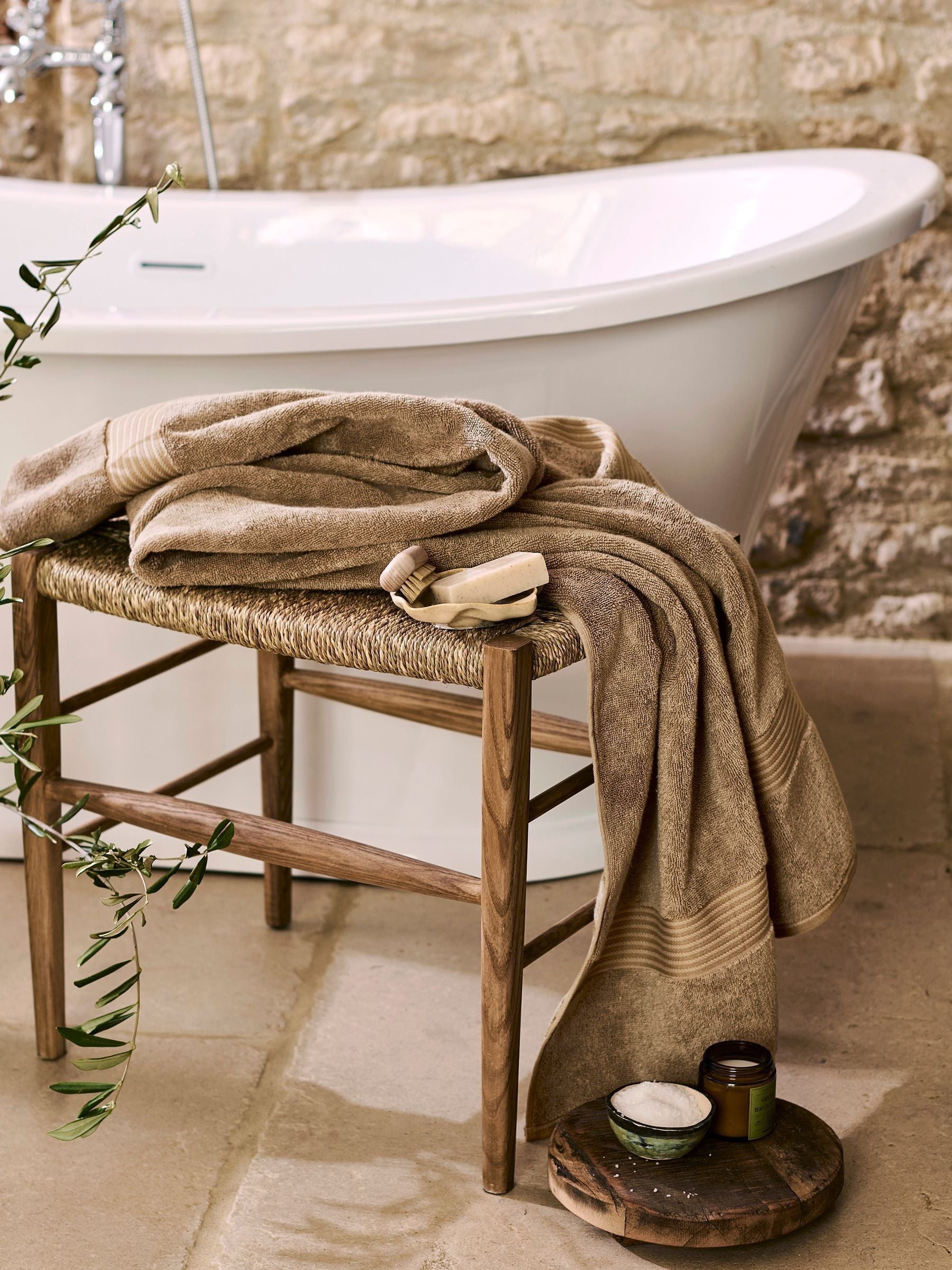 Christy Supreme Hygro mocha brown towel, imported from the UK