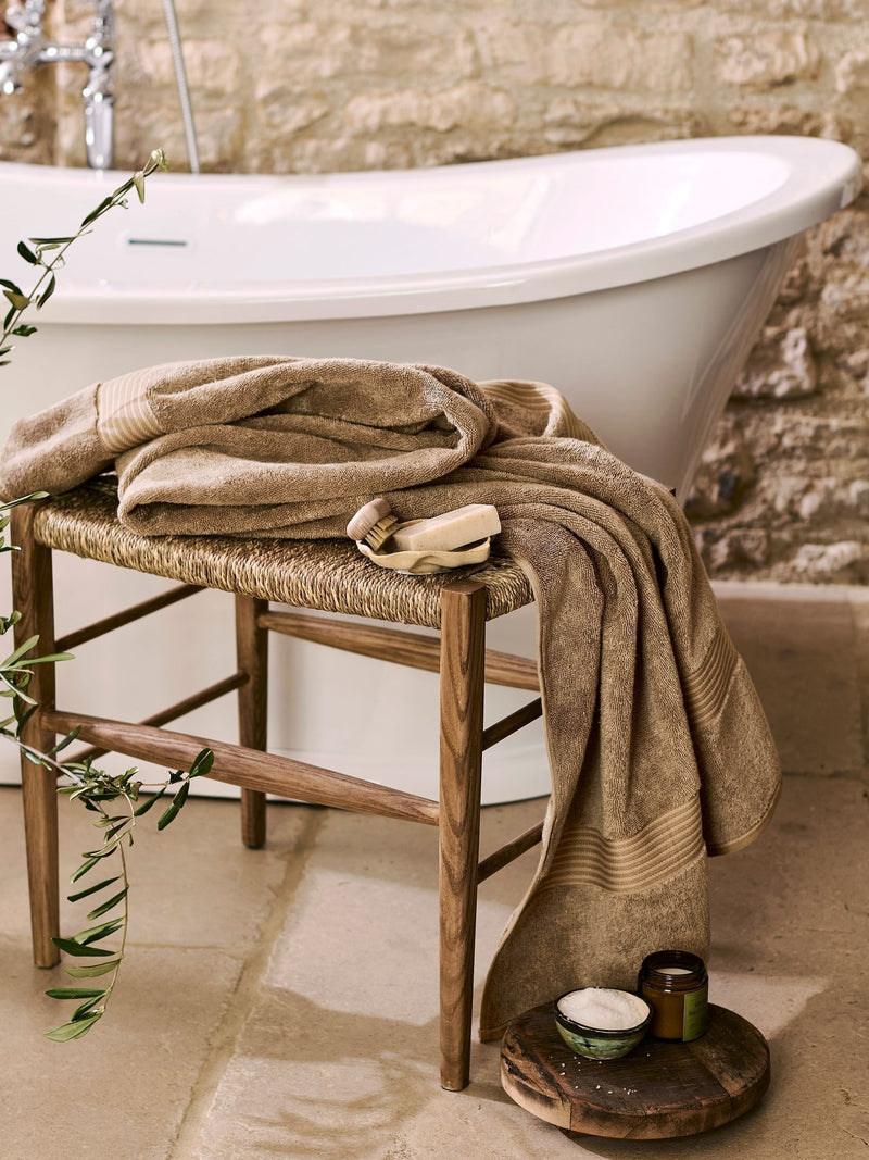 Christy Supreme Hygro mocha brown towel, imported from the UK