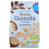 Sainsbury's Nutty Low Sugar Granola 500g cereals Sainsburys   