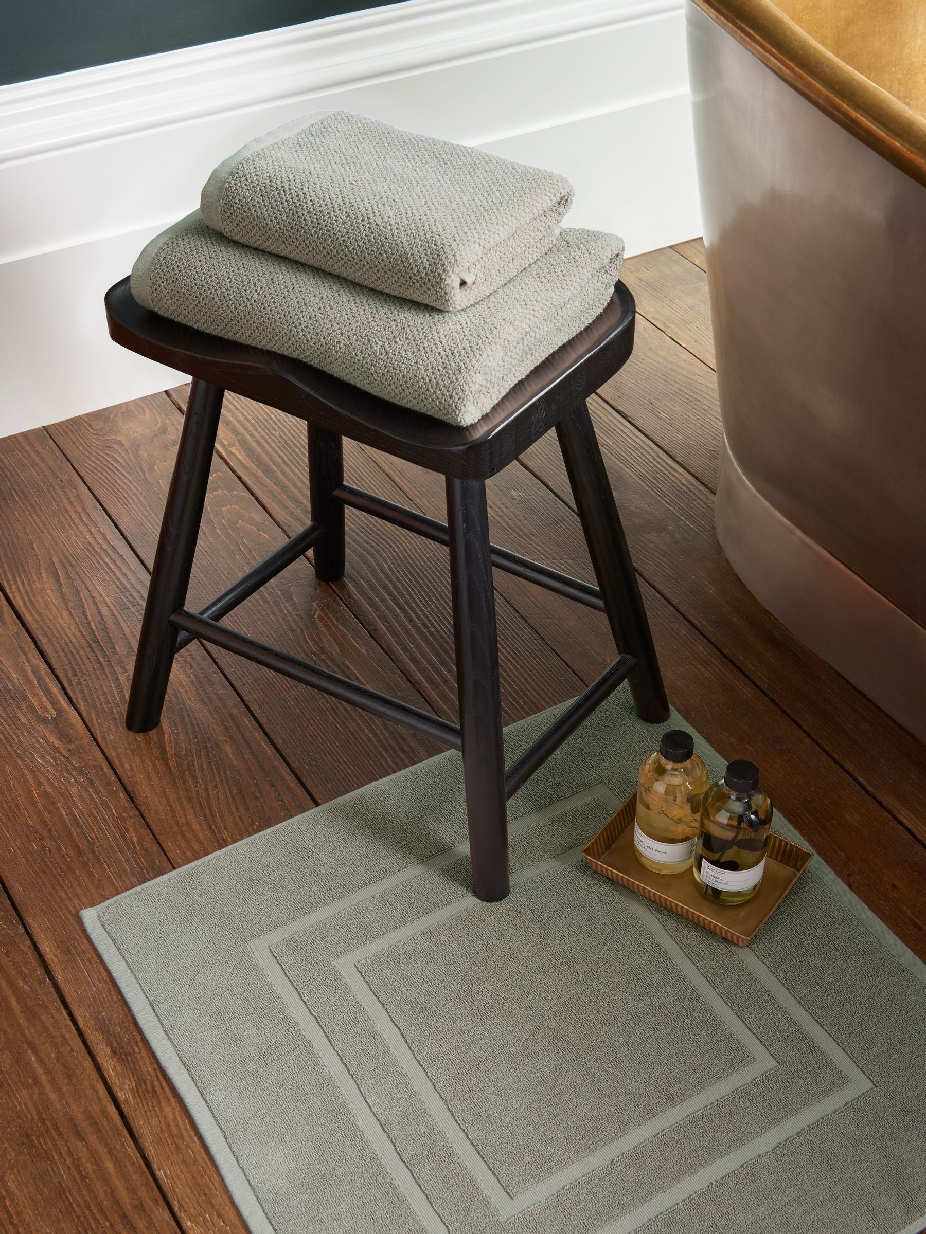 Christy Brixton Pebble Beige cotton textured weave towel, imported from the UK