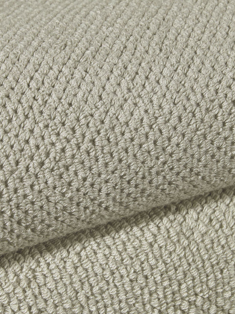 Christy Brixton Pebble Beige cotton textured weave towel, imported from the UK