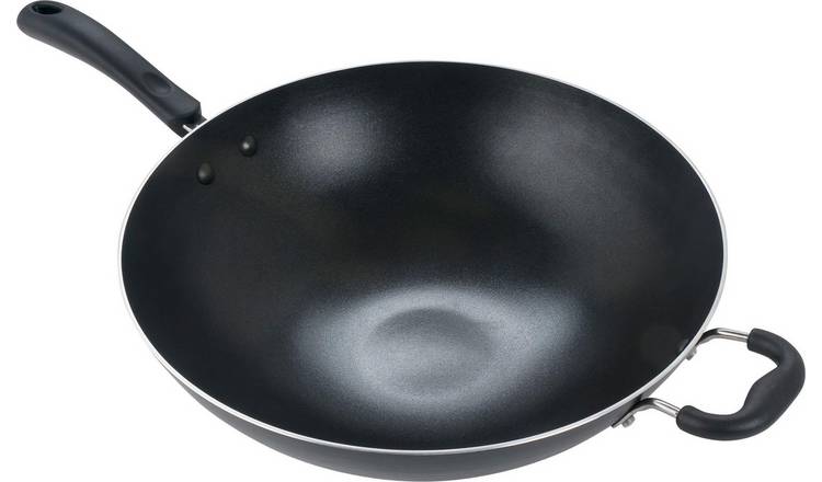Tefal 36cm aluminium wok with helper handle - British product