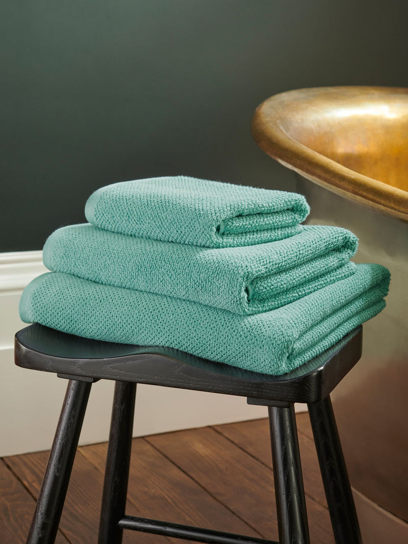 Christy Green Brixton Popcorn Textured Weave Cotton Towel