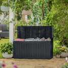 Keter outdoor garden storage box grey 270L, UK version