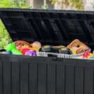 Keter outdoor garden storage box grey 270L, UK version