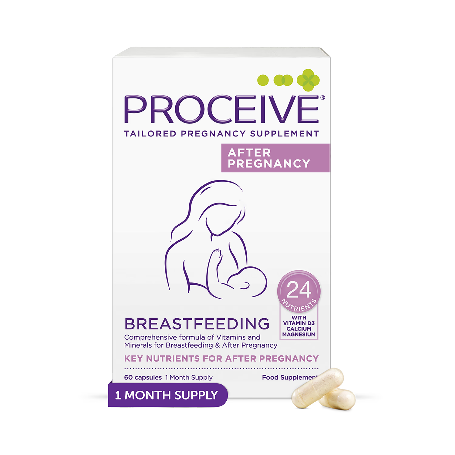 Proceive Breastfeeding Supplement 60 Capsules, imported from the UK