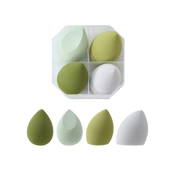 Livingandhome 4-piece makeup sponge set green, imported from the UK