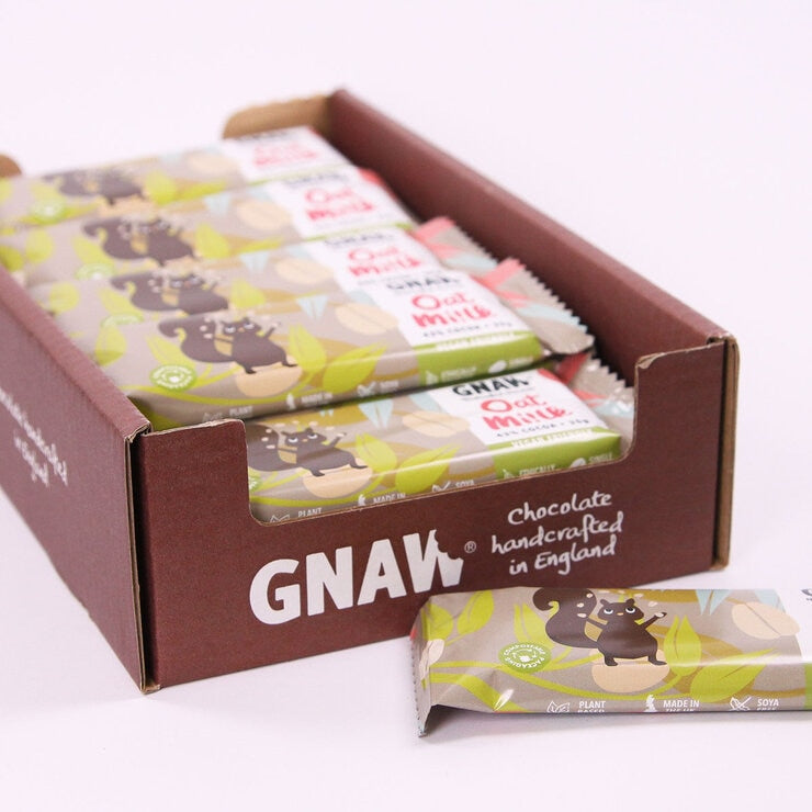 Gnaw Vegan Oat Milk Chocolate Bars 25 x 35g